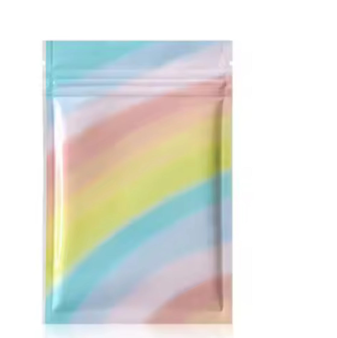 Glossy rainbow zip lock bag ( 1 pc )