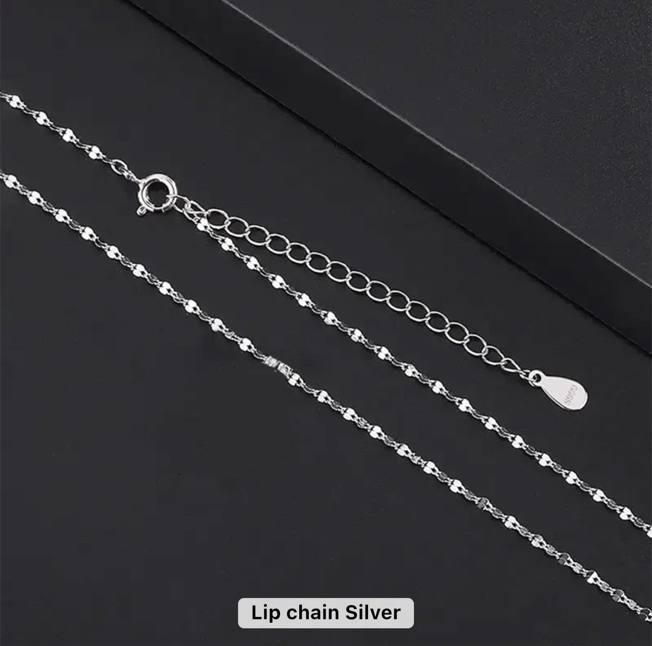 Silver lip stainless steel ready chain ( 1 pc ) Anti tarnish