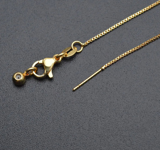 Gold plated box ready chain ( 1 pc ) Anti tarnish