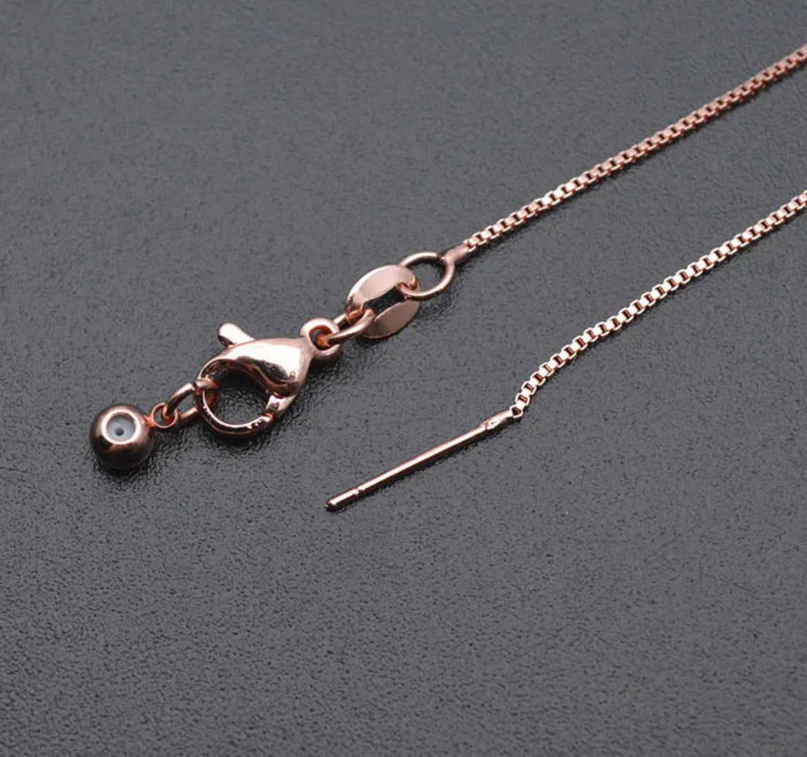 Rose Gold plated box ready chain ( 1 pc ) Anti tarnish