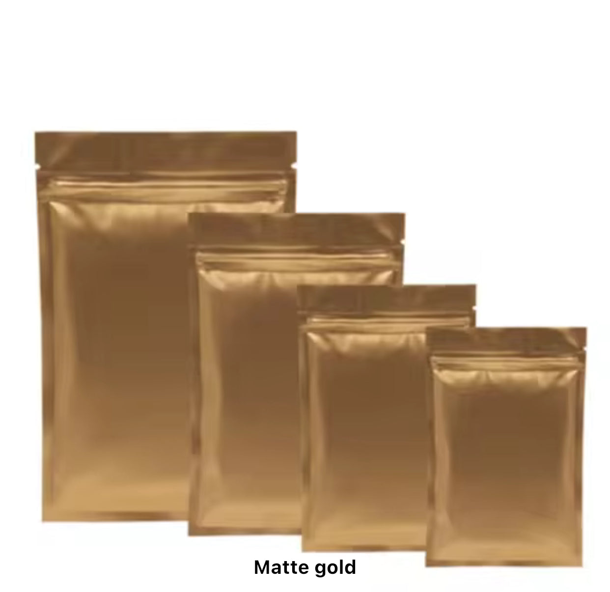 Matte gold zip lock bag ( 1 pc )