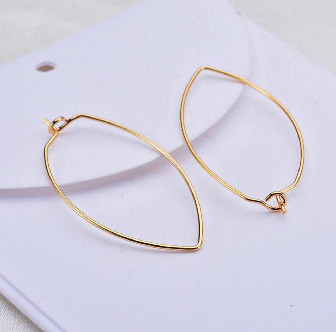 GP 1424 14k gold plated hoops - per pair - anti tarnish