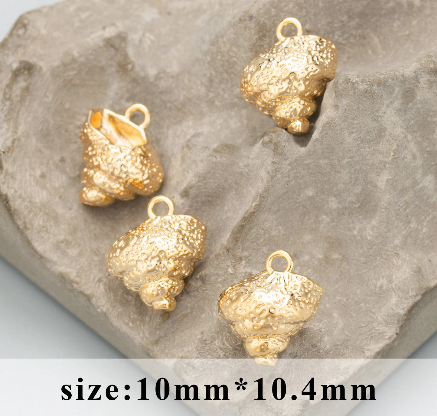 GP 1215 Conch 18k gold plated charm - per piece- anti tarnish