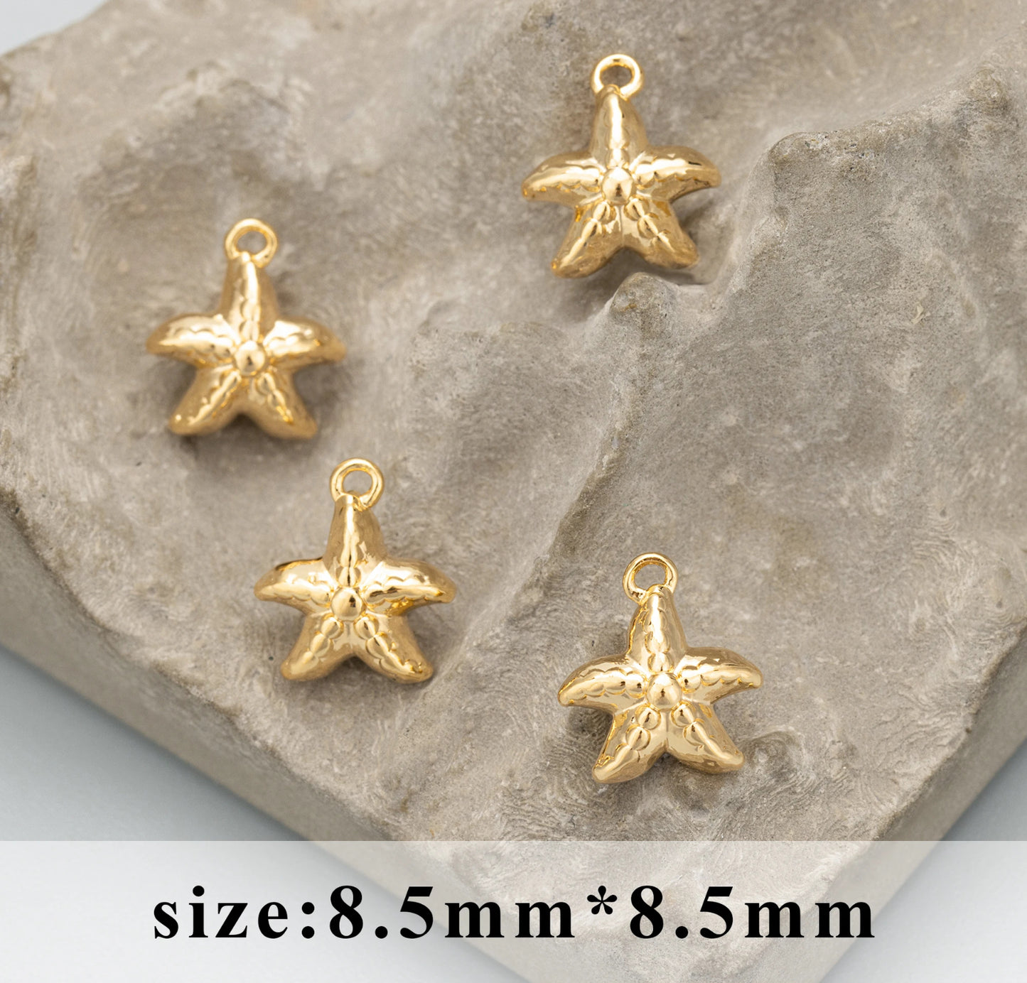 GP 1216 star fish 18k gold plated charm - per piece- anti tarnish