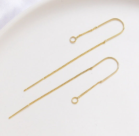 GP 1511 -  14k gold plated U hoops ( 2 pc ) - anti tarnish