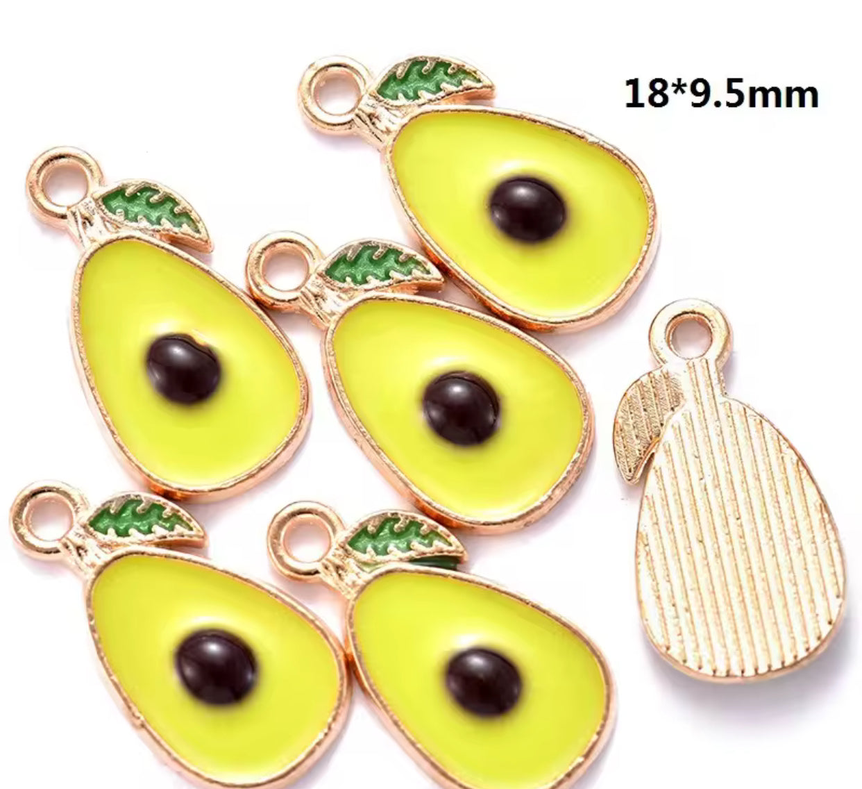 EC 2125 Avocado Fruit enamel charm ( 1 pc )