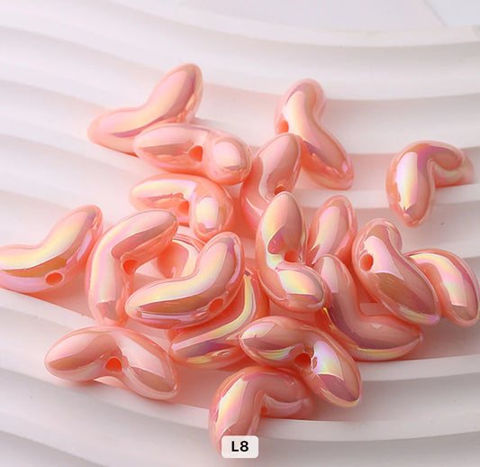 AC 1675 Leaf uv plated Acrylic bead ( 1 pc )