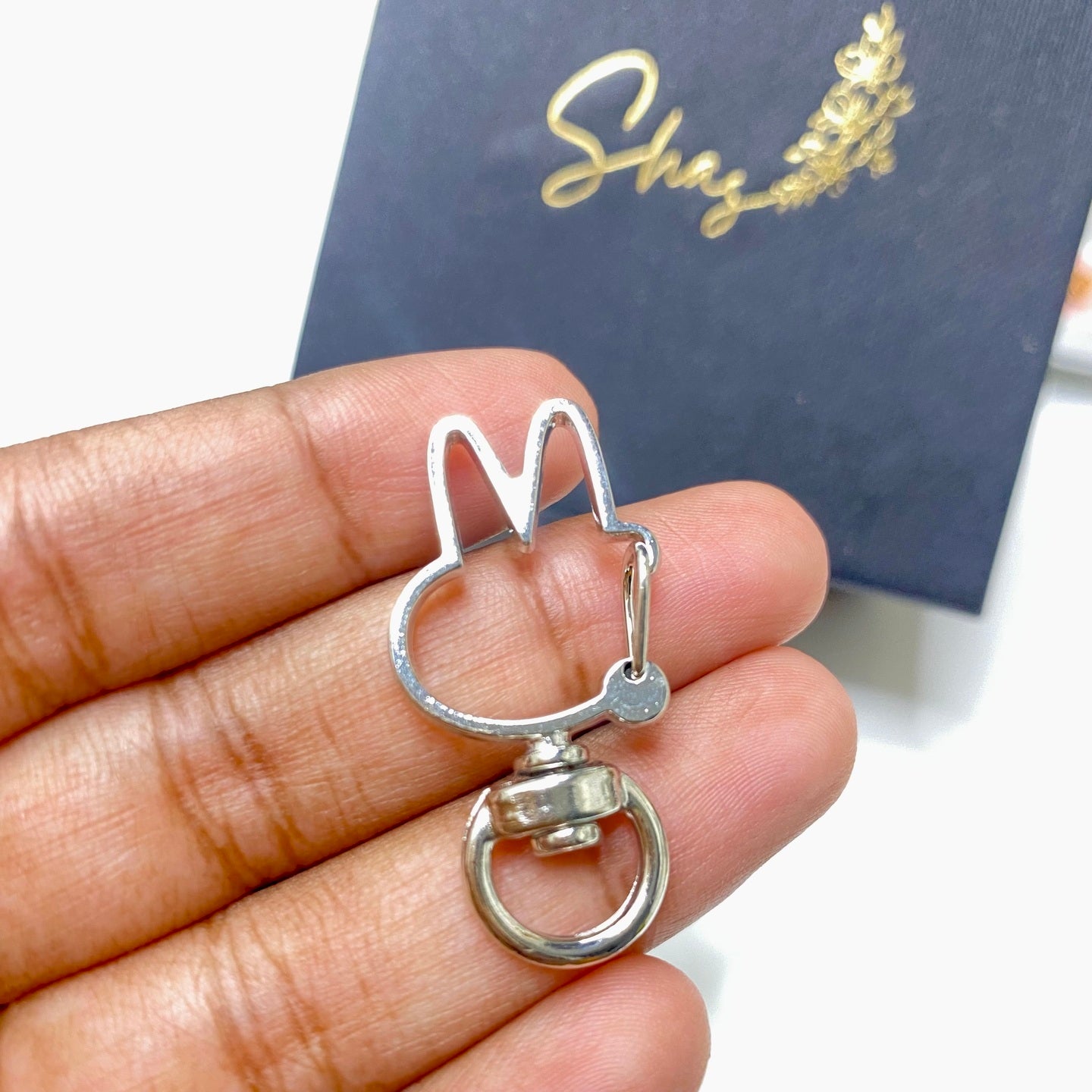 KC370 Silver Rabbit keychain clasp - High quality