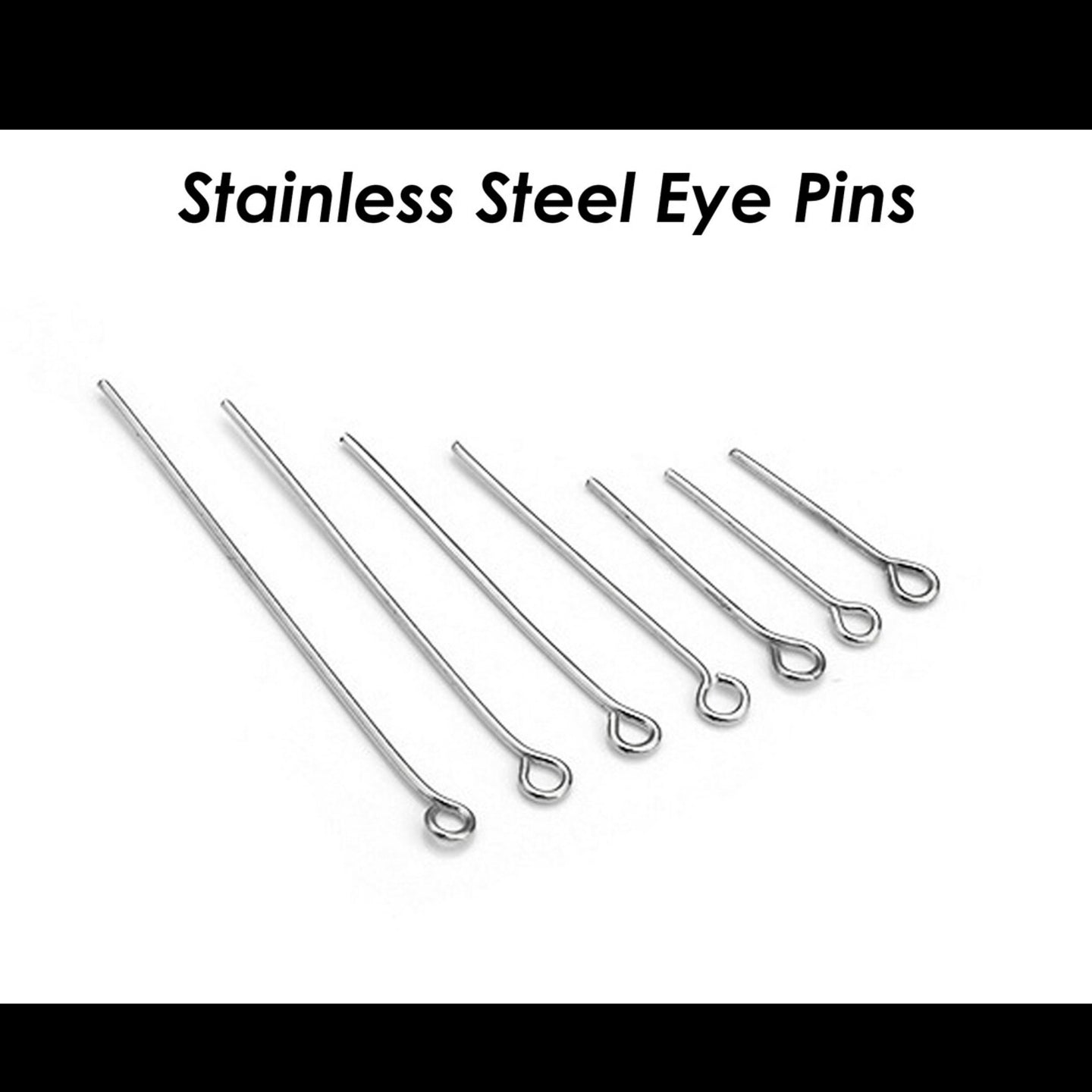 Stainless steel eye pins