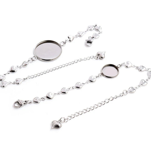 SS 386 stainless steel heart bracelet ( 1 pc ) Anti tarnish