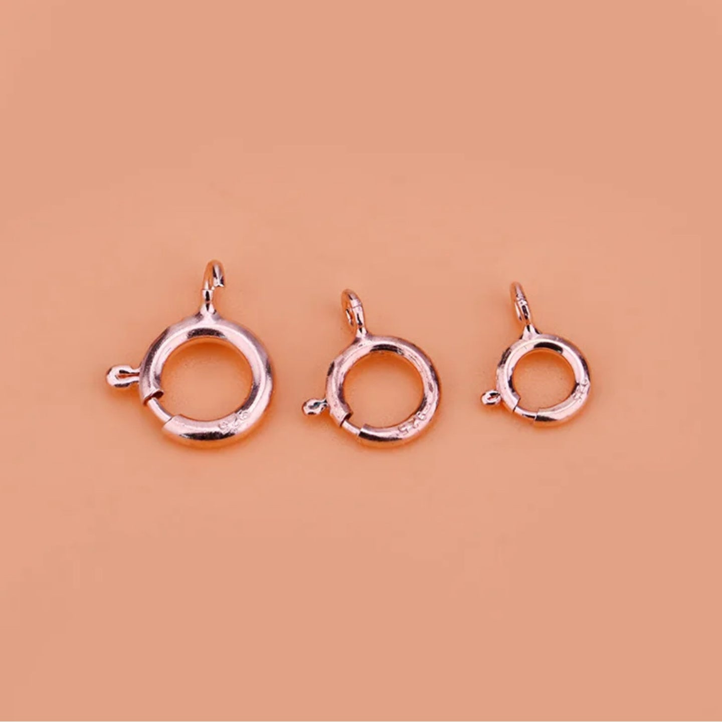 GP834 Rose Gold plated spring clasp - anti tarnish