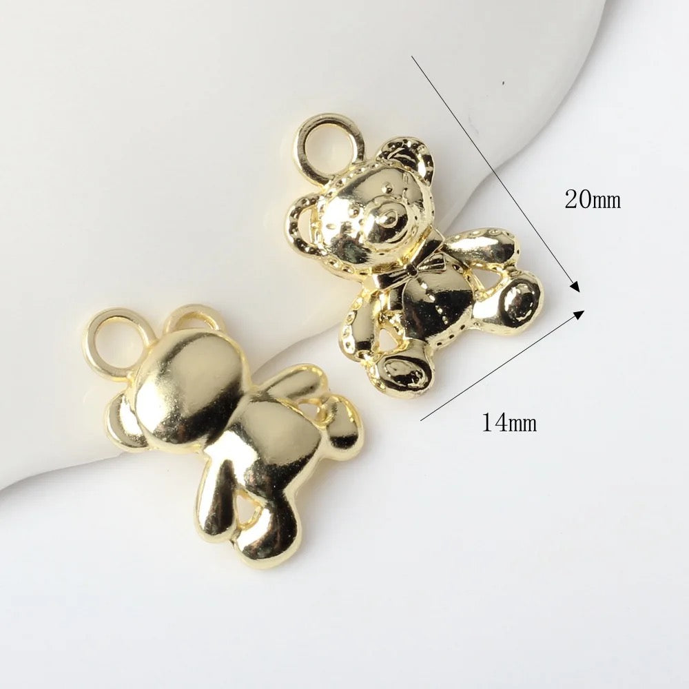 GP 994 - little bear gold plated charm - per piece - anti tarnish