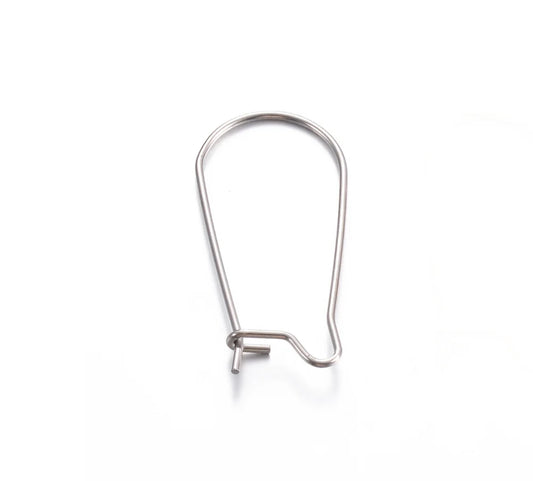 SS 1308 - kidney hooks - steel plated stainless steel - per pair - anti tarnish