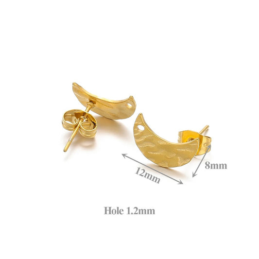 SS 2010 18k gold plated stainless steel stud ( 2 pc ) - anti tarnish