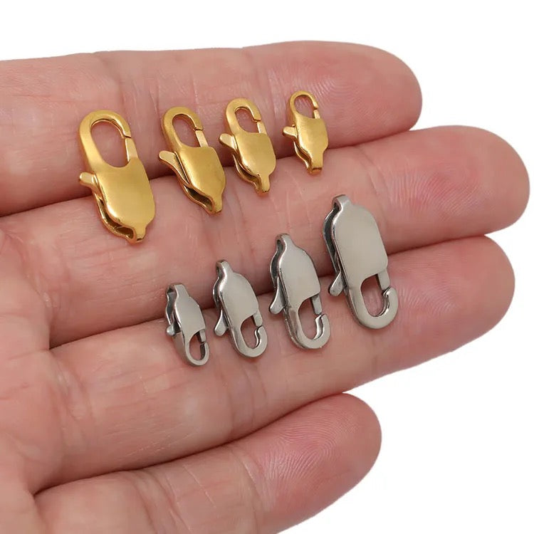 SS 2022 - Lobster clasp 18k gold plated stainless steel - per piece - anti tarnish