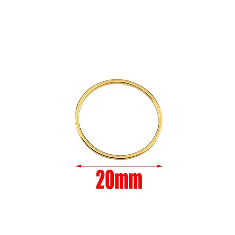 SS 2257 Round Hollow bezel 18k gold plated Stainless steel ( 1 pc ) Anti tarnish