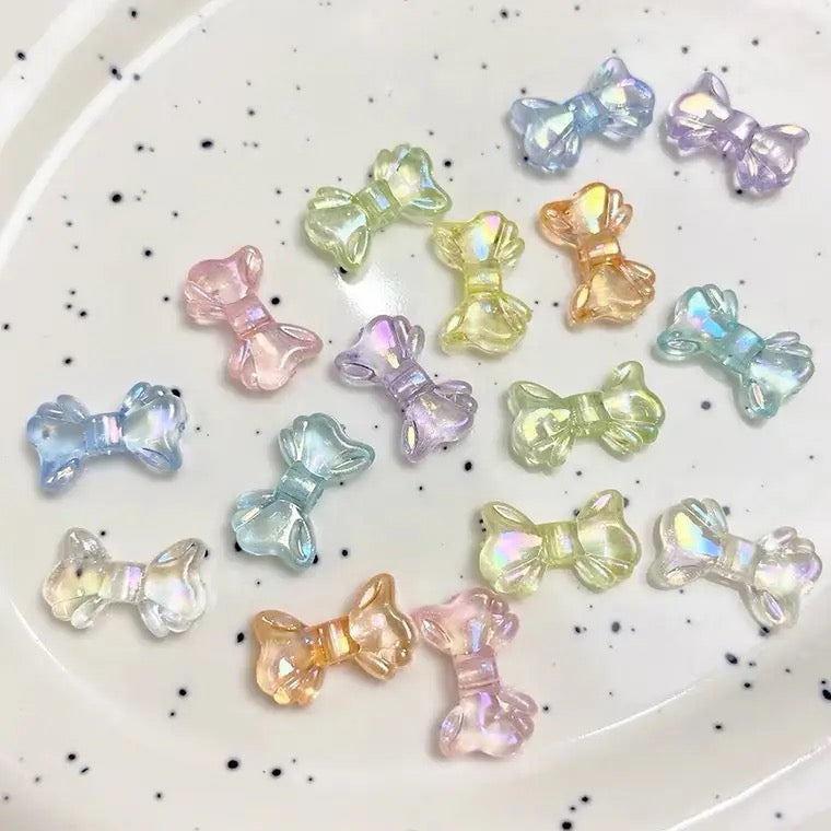 AC 2030 Bow knot Luminous shiny Acrylic bead ( 1 pc )