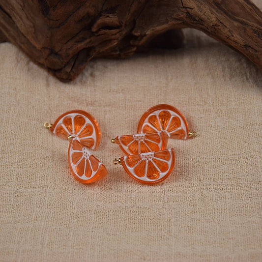 RC 1110 Orange lemon charm - per piece