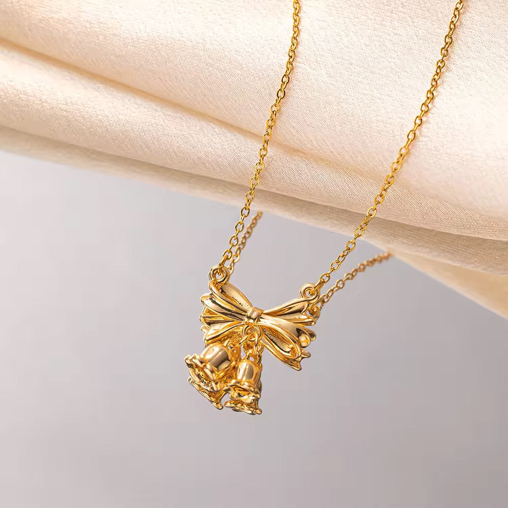 SS 04 Minimalistic Bow Necklace - 18k stainless steel - Anti tarnish