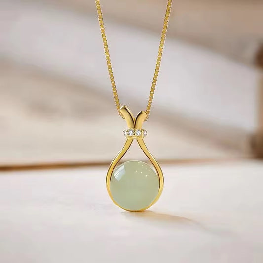 SS 22 Chinese Gemstone Box chain necklace - 18k stainless steel - Anti tarnish