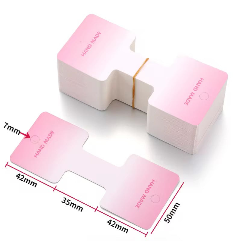 Pink dual tone cardboard fold over hanging cards ( 1 pc )