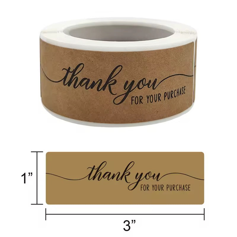 Thank you for your purchase Kraft paper sticker ( 1 sticker )