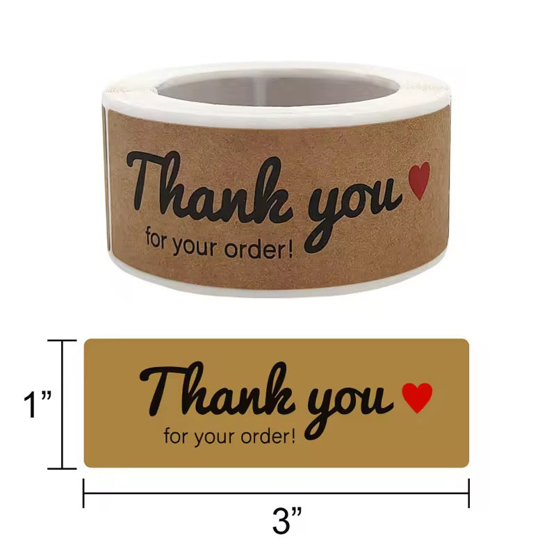 Thank you for your order ❤️ Kraft paper sticker ( 1 sticker )