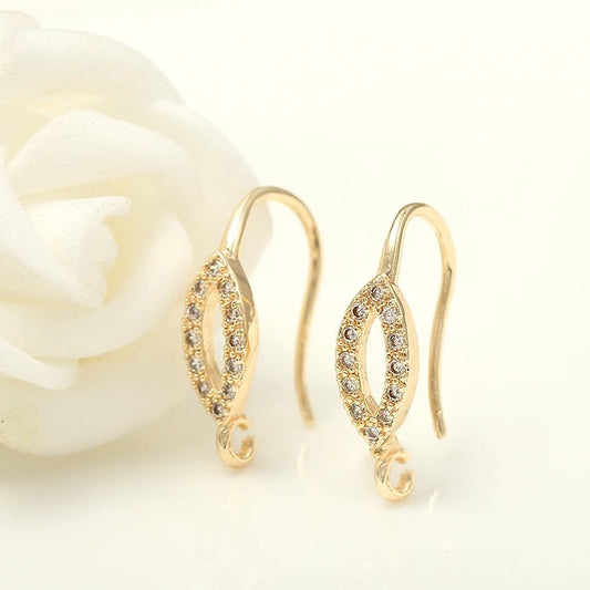 CZ 1245 zircon gold plated stud - per pair - anti tarnish