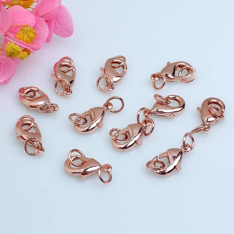 GP 1398 rose gold plated lobster clasp - per piece - Anti tarnish