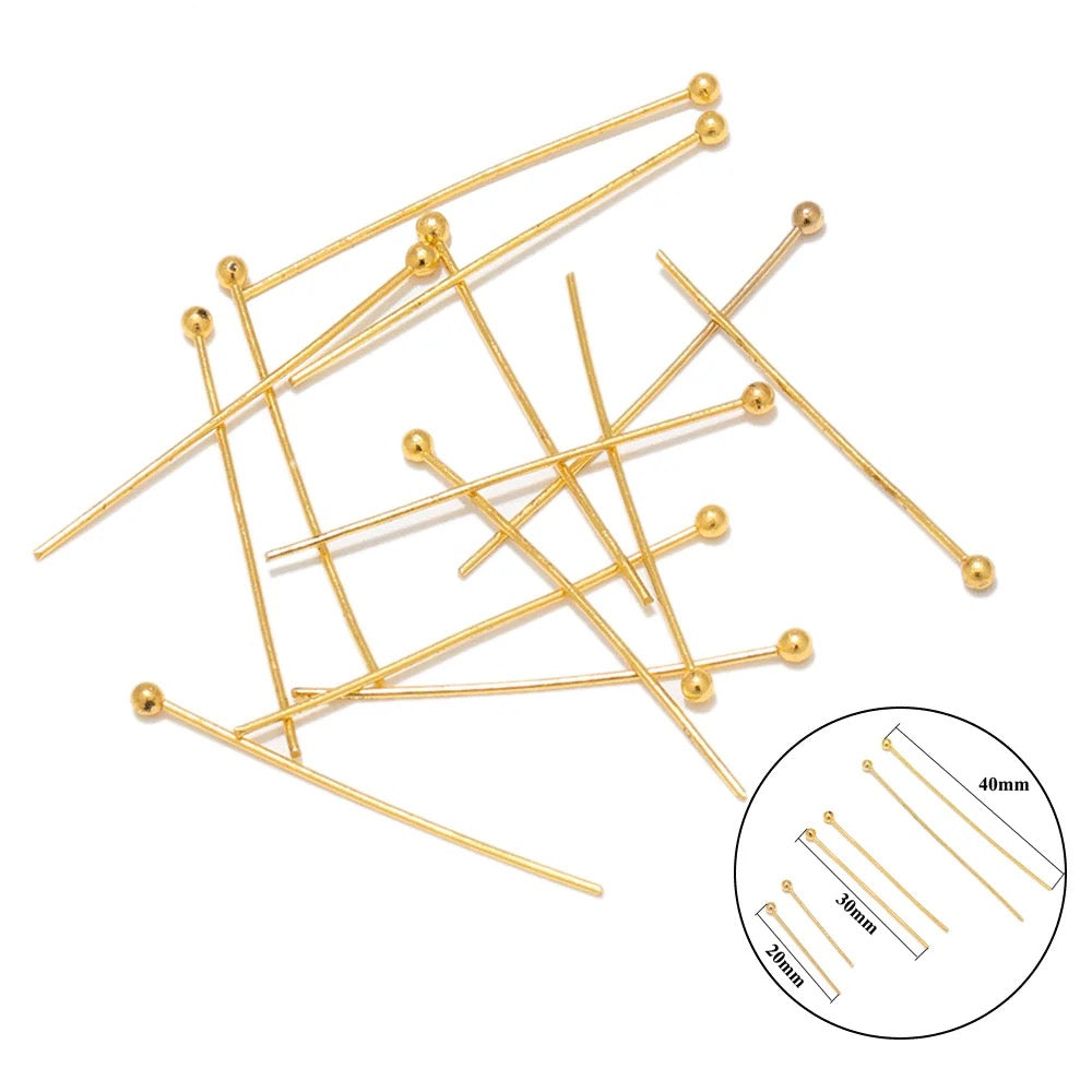 Gold Stainless steel ball pin ( 1 pc ) Anti-tarnish