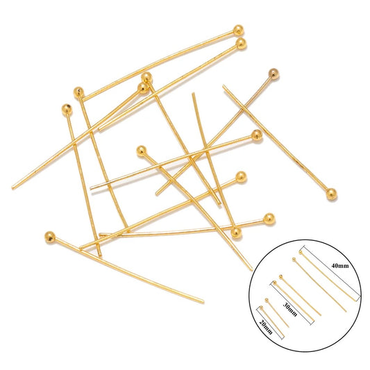 Gold Stainless steel ball pin ( 1 pc ) Anti-tarnish