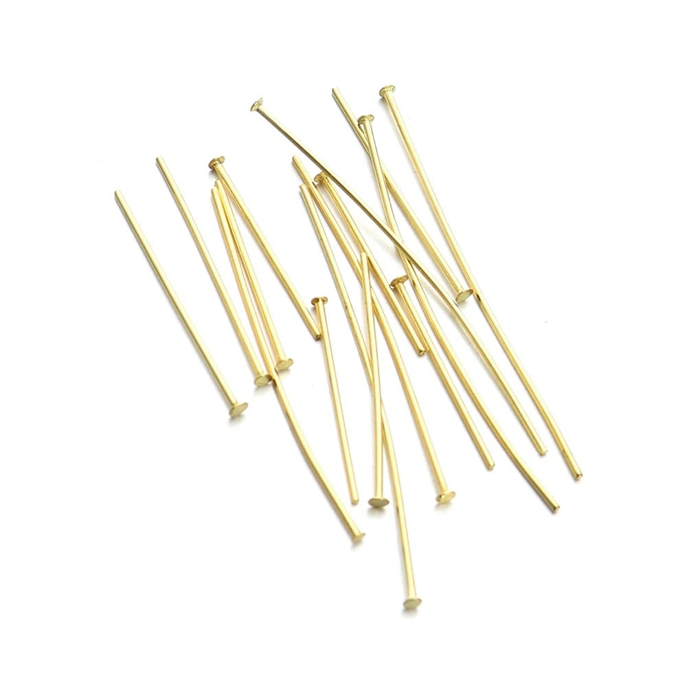 Gold Stainless steel head pin ( 1 pc ) Anti tarnish