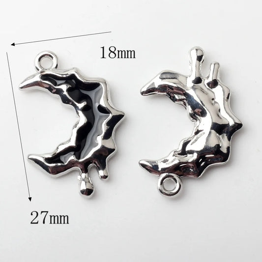 AC 1701 Black Moon alloy charm ( 1 pc )